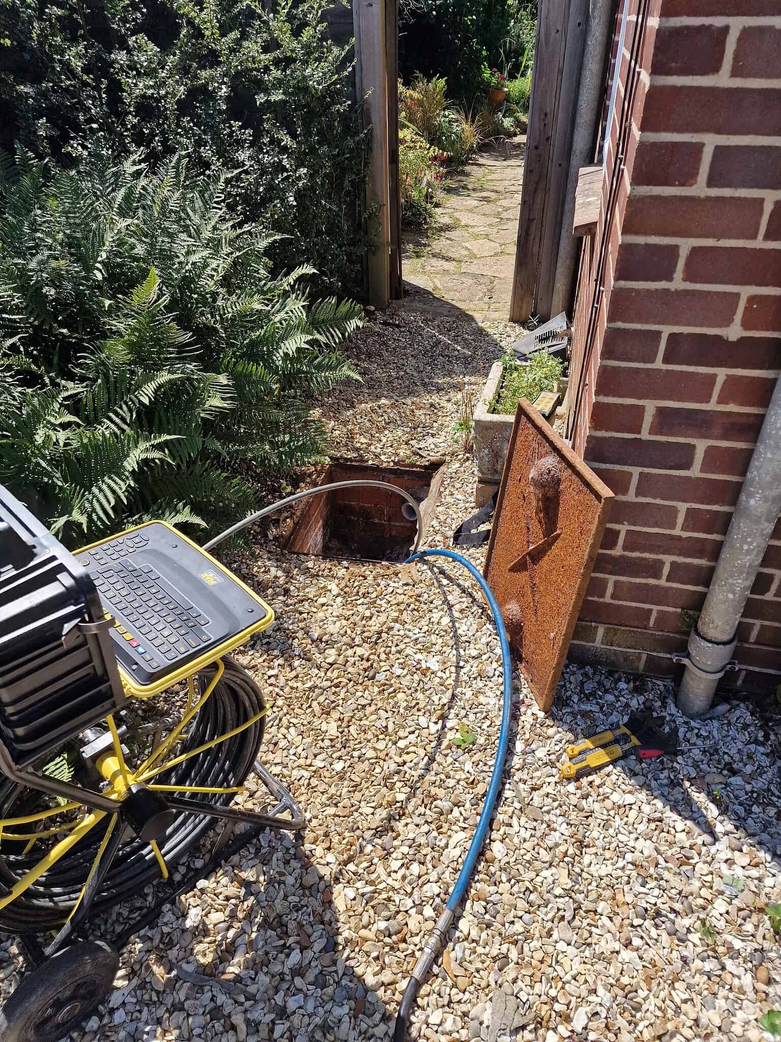 Outdoor drain inspection and maintenance by Centra Drains Ltd in the UK. Expert drainage solutions for homes and businesses.