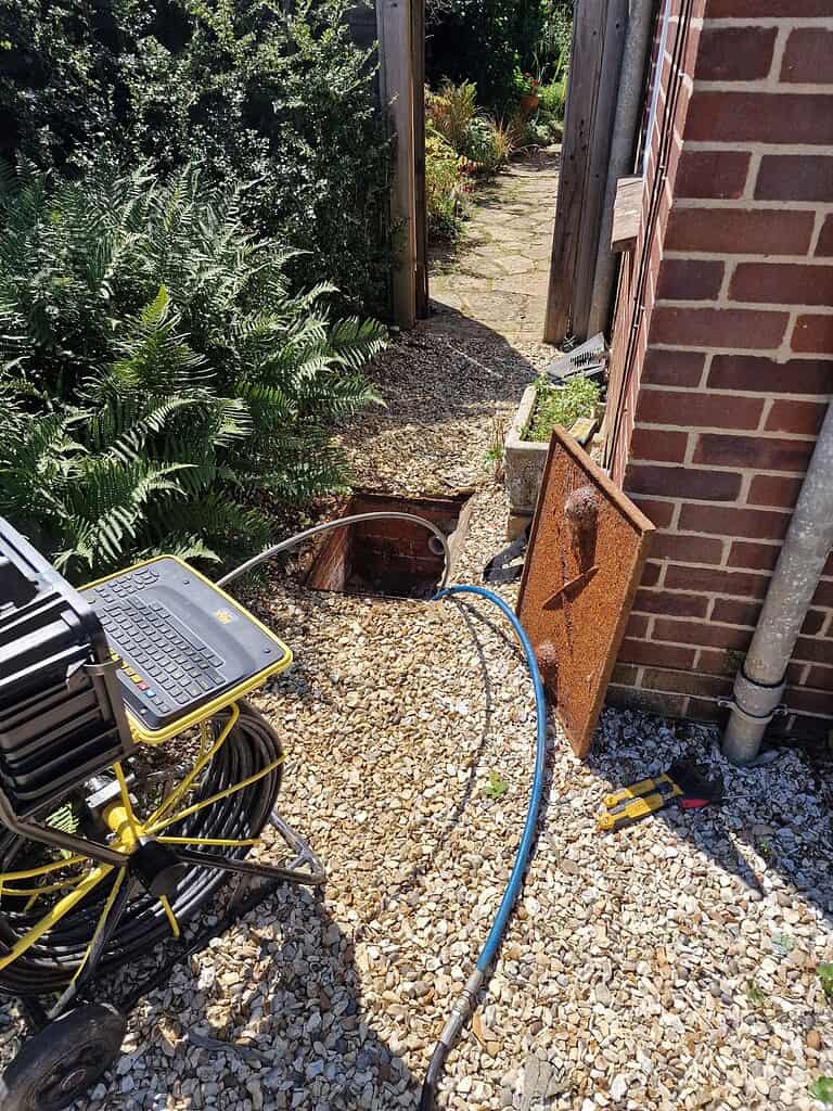 Outdoor drain inspection and maintenance by Centra Drains Ltd in the UK. Expert drainage solutions for homes and businesses.