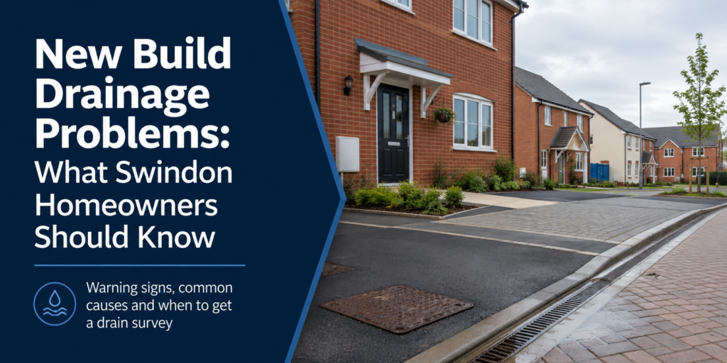Modern residential drainage system in Swindon neighborhood.